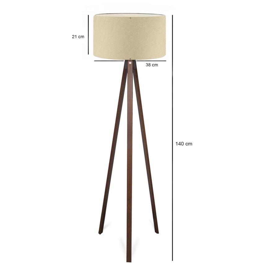 Vloerlamp AYD 1xE27/40W/230V beige/bruin