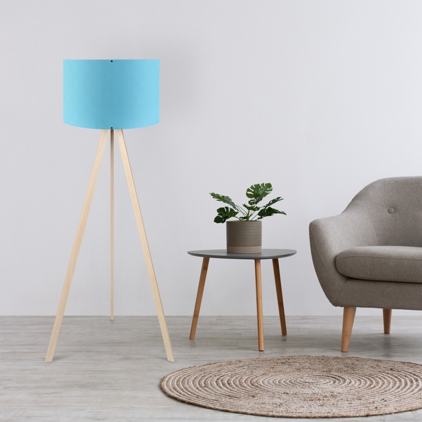 Vloerlamp AYD 1xE27/40W/230V blauw/beige