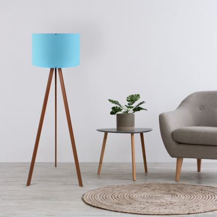 Vloerlamp AYD 1xE27/40W/230V blauw/bruin