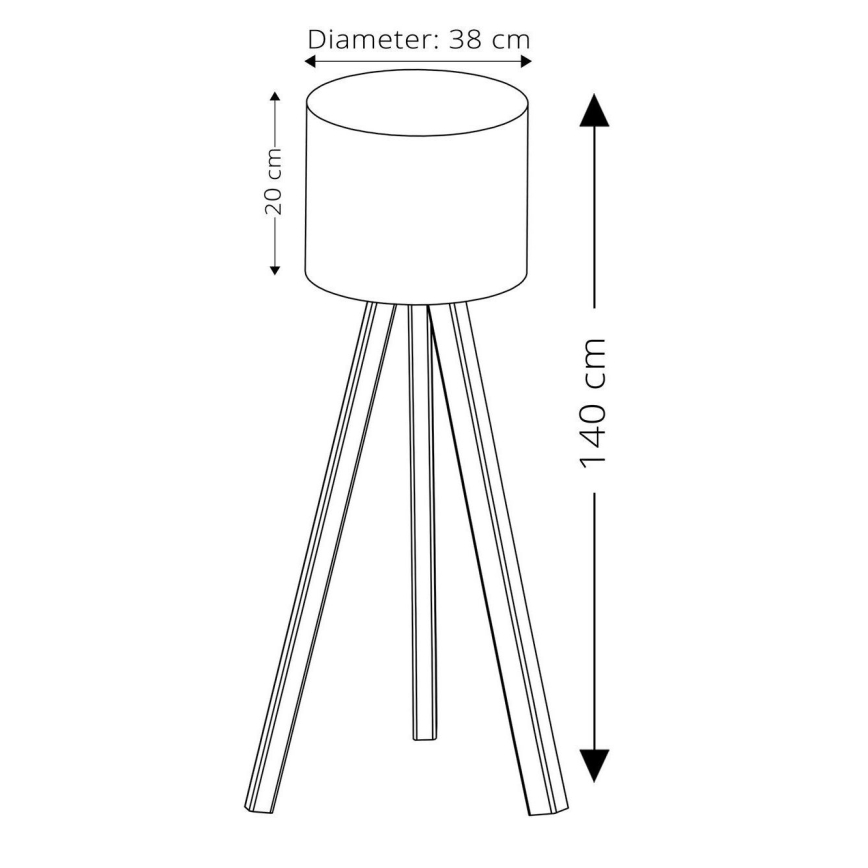 Vloerlamp AYD 1xE27/40W/230V blauw/bruin