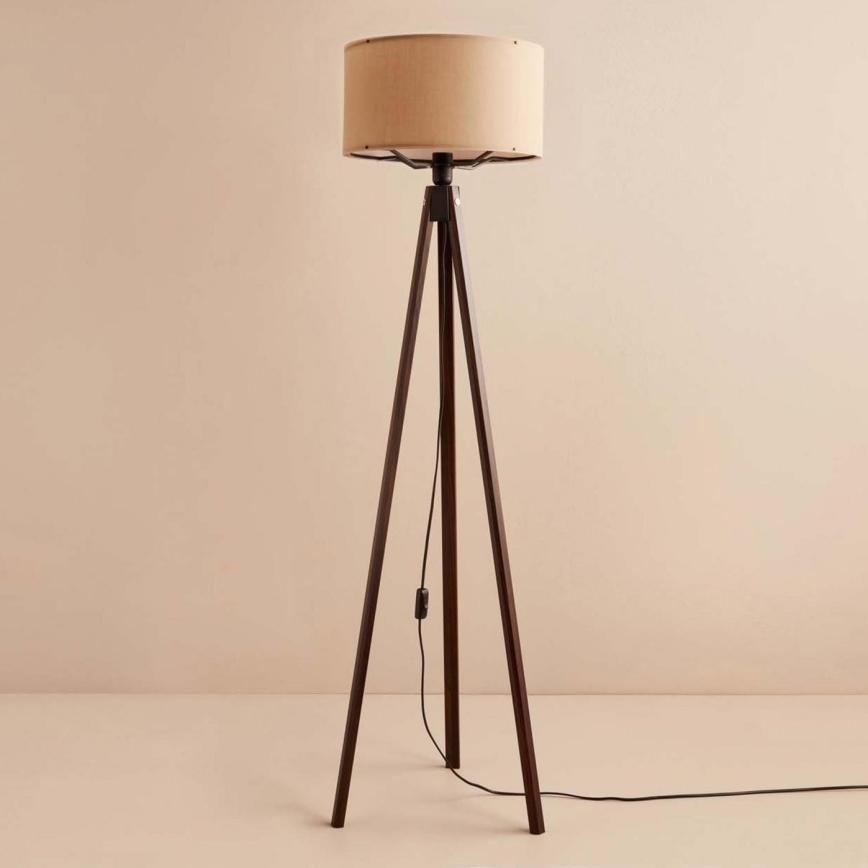 Vloerlamp AYD 1xE27/40W/230V bruin/beige
