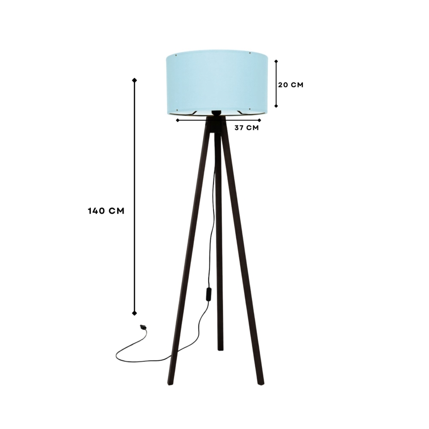 Vloerlamp AYD 1xE27/40W/230V bruin/blauw