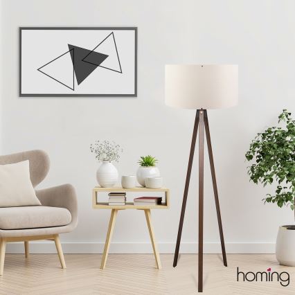 Vloerlamp AYD 1xE27/40W/230V bruin/crème