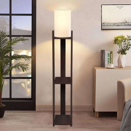 Vloerlamp AYD 1xE27/40W/230V bruin/crème