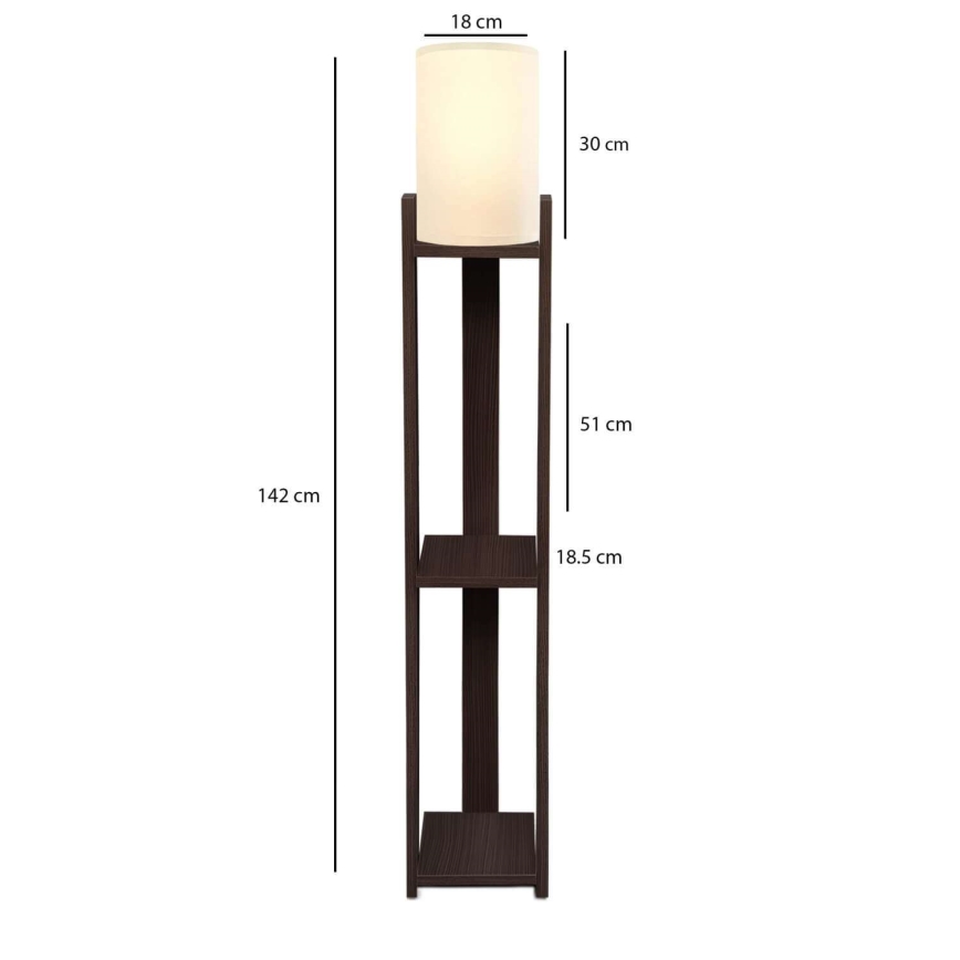 Vloerlamp AYD 1xE27/40W/230V bruin/crème