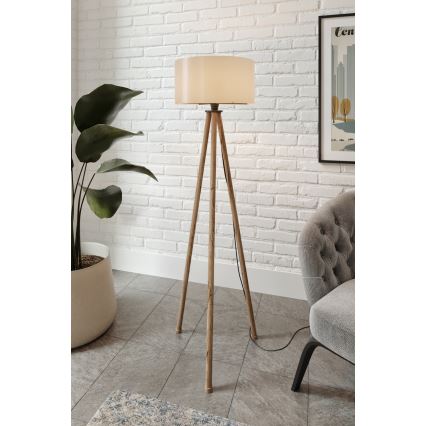 Vloerlamp AYD 1xE27/40W/230V bruin/grijs