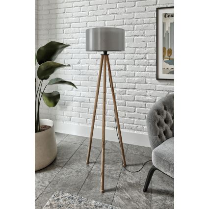 Vloerlamp AYD 1xE27/40W/230V bruin/grijs