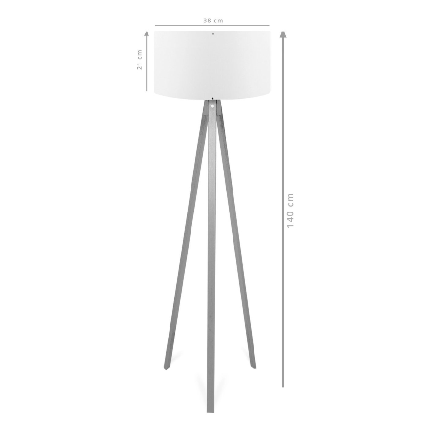 Vloerlamp AYD 1xE27/40W/230V bruin/grijs
