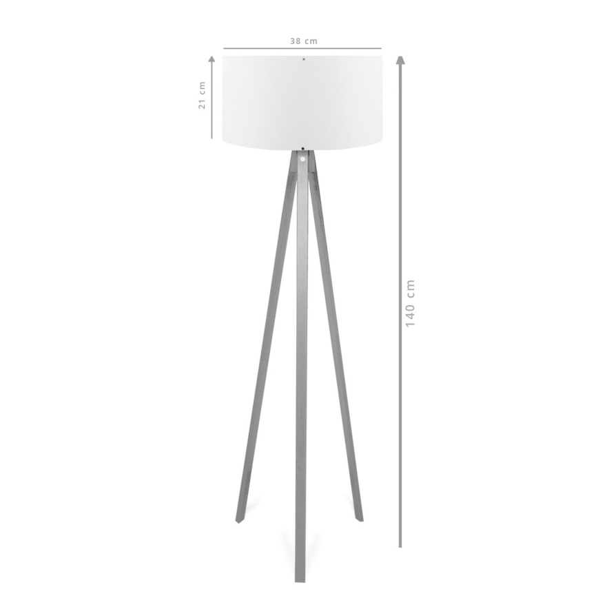 Vloerlamp AYD 1xE27/40W/230V bruin/grijs