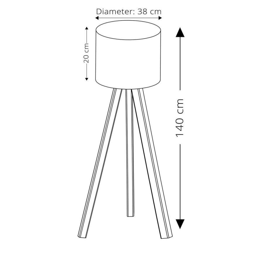Vloerlamp AYD 1xE27/40W/230V bruin