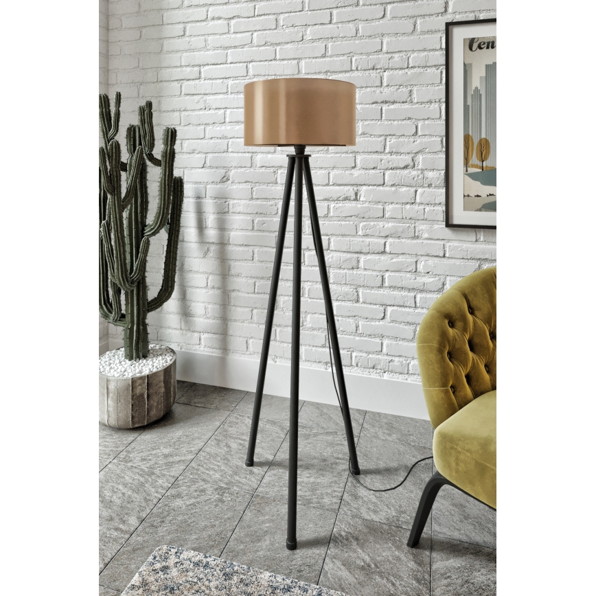 Vloerlamp AYD 1xE27/40W/230V zwart/bruin