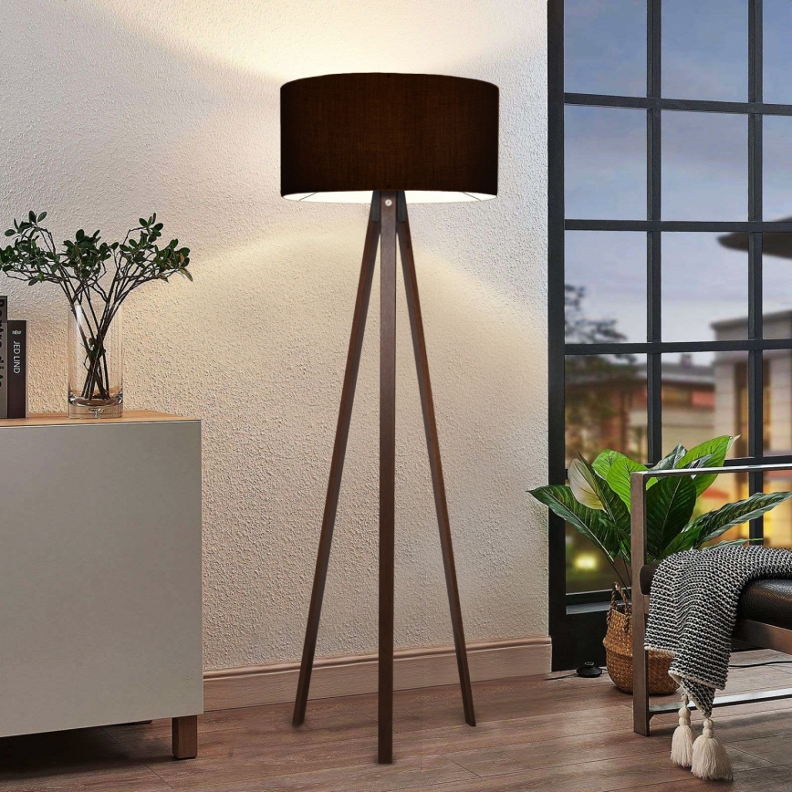 Vloerlamp AYD 1xE27/40W/230V zwart/bruin