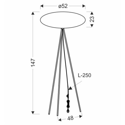 Vloerlamp CAFEE 1xE27/40W/230V bruin/zwart