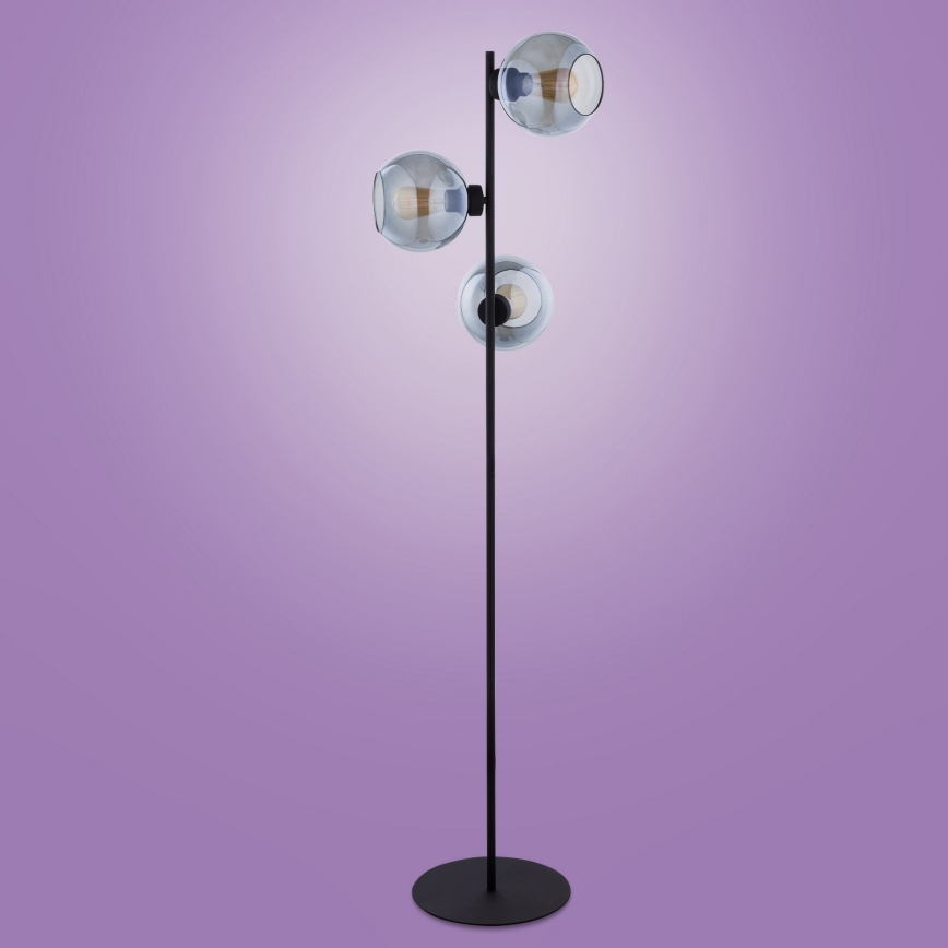 Vloerlamp CUBUS 3xE27/60W/230V zwart