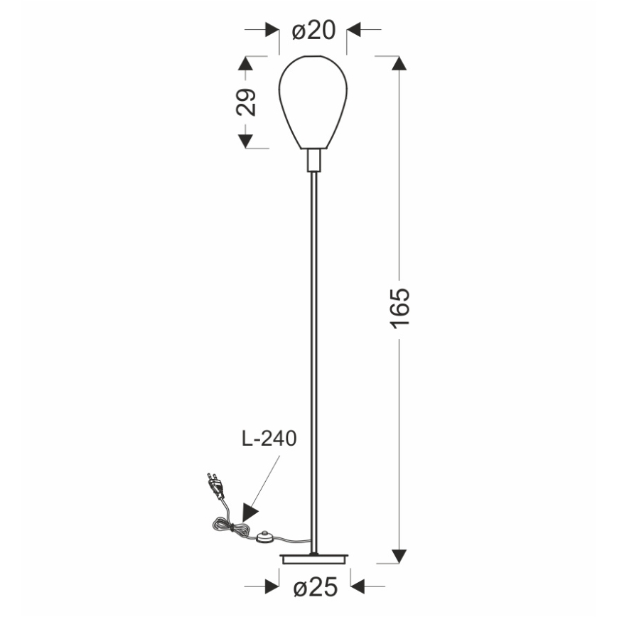 Vloerlamp DENSO 1xG9/5W/230V koper/zwart