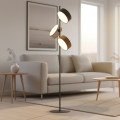 Vloerlamp DRUMZ 3xE14/10W/230V zwart/bruin/grijs