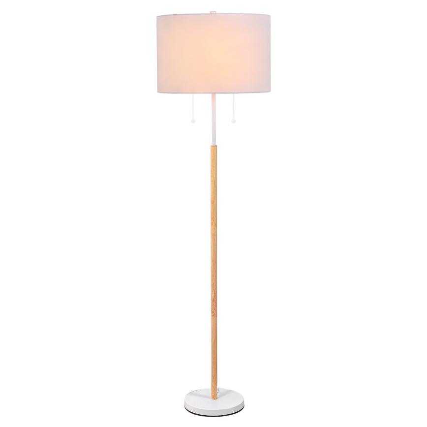 Vloerlamp FOGO 2xE27/15W/230V wit/beige