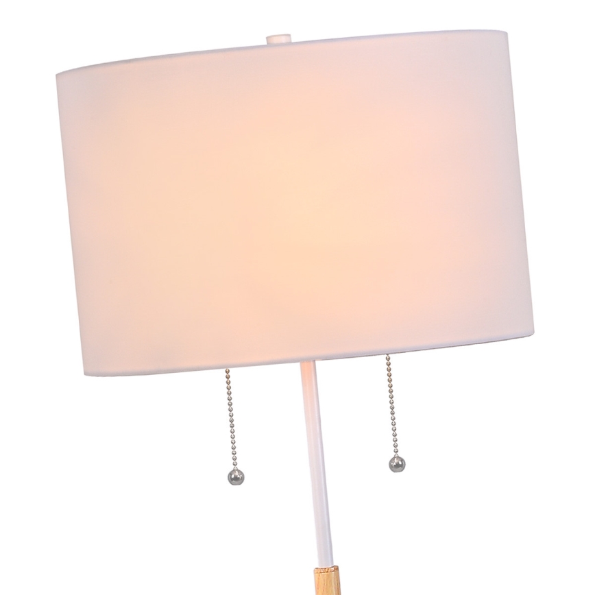 Vloerlamp FOGO 2xE27/15W/230V wit/beige