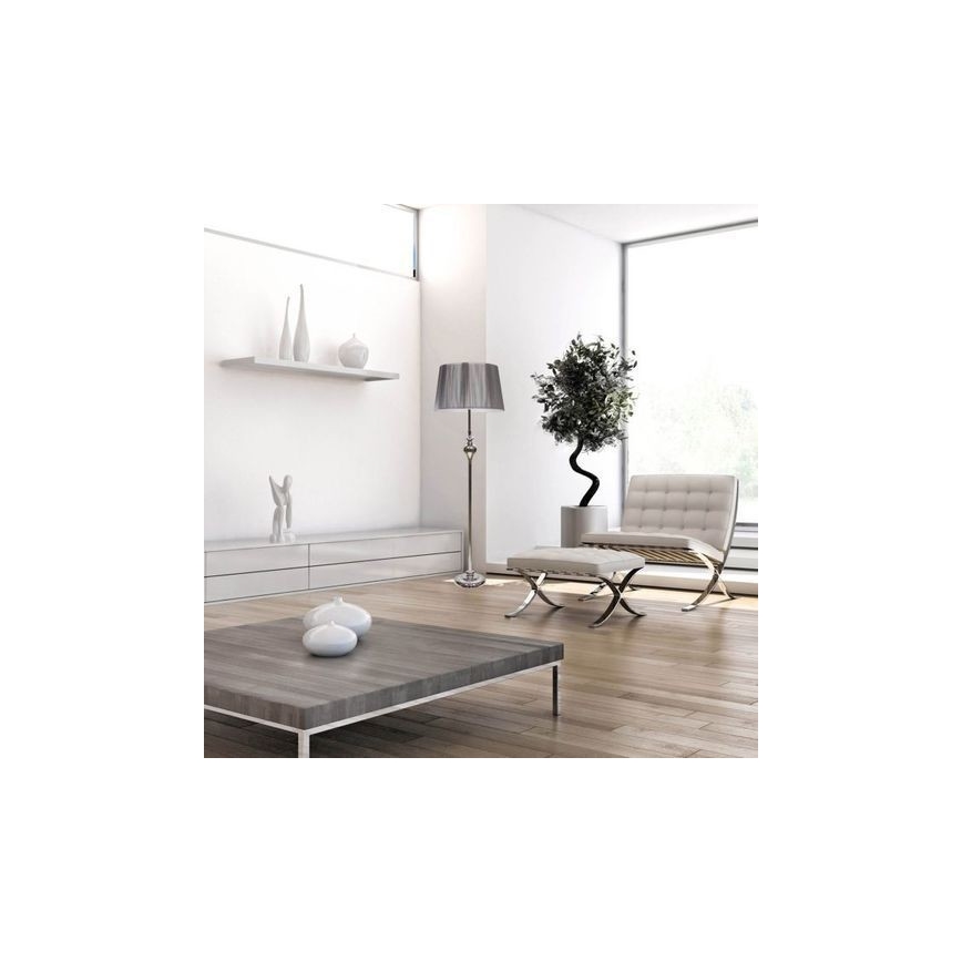 Vloerlamp GILLENIA 1xE27/60W/230V zilver