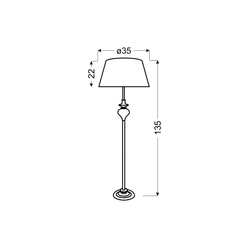 Vloerlamp GILLENIA 1xE27/60W/230V zilver
