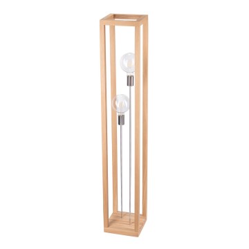 Vloerlamp KAGO 2xE27/60W/230V mat eiken - FSC-gecertificeerd