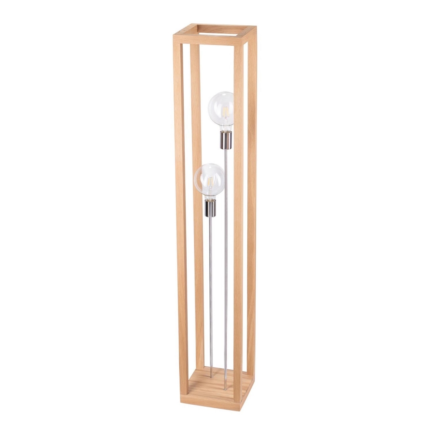 Vloerlamp KAGO 2xE27/60W/230V mat eiken - FSC-gecertificeerd