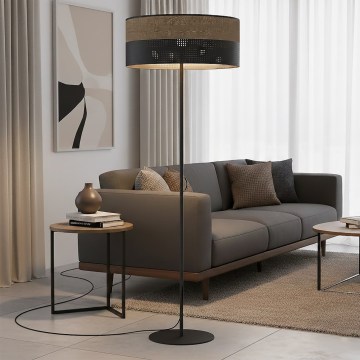 Vloerlamp KARBON 1xE27/15W/230V zwart/bruin