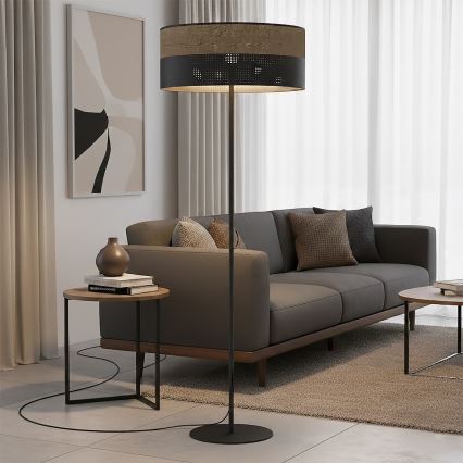 Vloerlamp KARBON 1xE27/15W/230V zwart/bruin