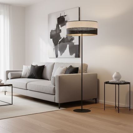 Vloerlamp KARBON 1xE27/15W/230V zwart/grijs