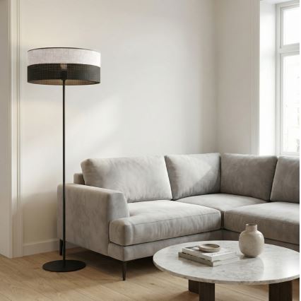 Vloerlamp KARBON 1xE27/15W/230V zwart/grijs