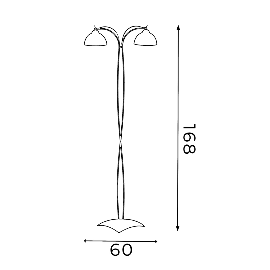 Vloerlamp KORFU 2xE27/60W/230V