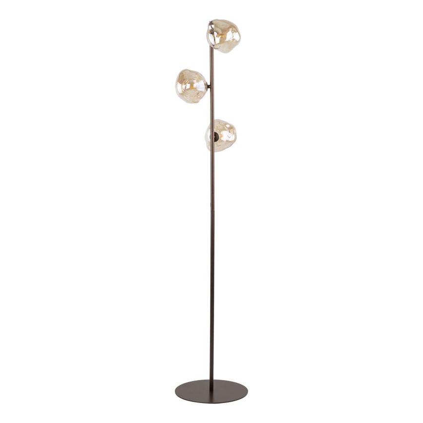 Vloerlamp LAVA 3xG9/8W/230V brons/rookbeige