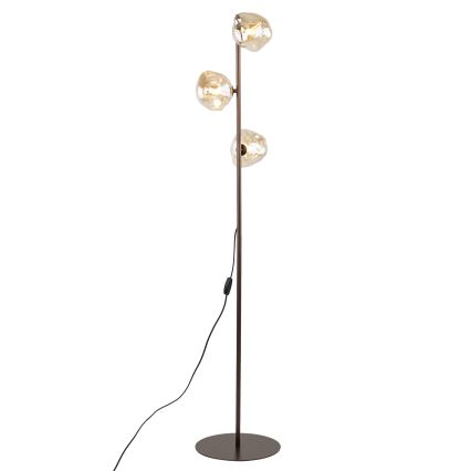 Vloerlamp LAVA 3xG9/8W/230V brons/rookbeige