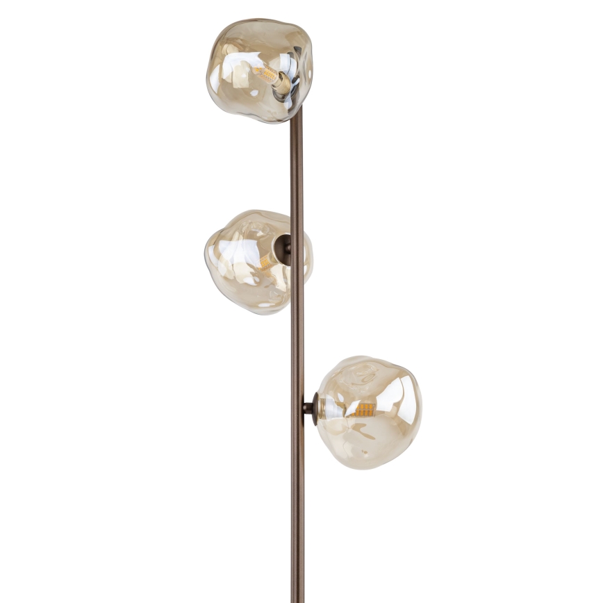 Vloerlamp LAVA 3xG9/8W/230V brons/rookbeige