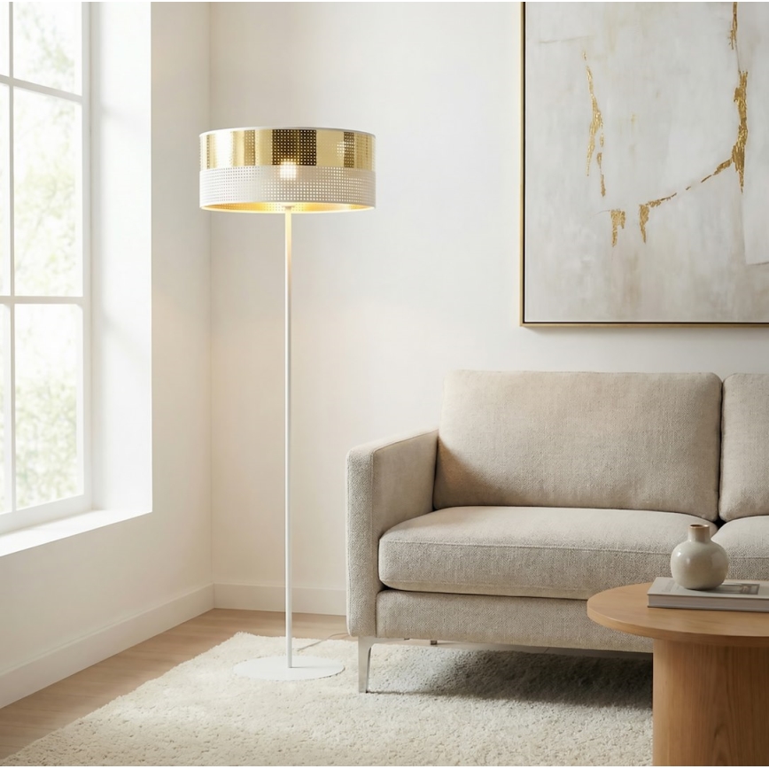 Vloerlamp LUX 1xE27/15W/230V wit/goud