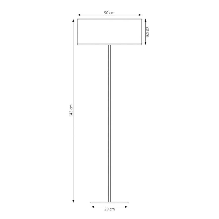 Vloerlamp LUX 1xE27/15W/230V wit/goud