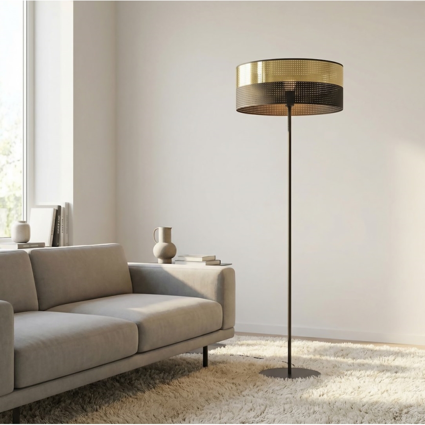 Vloerlamp LUX 1xE27/15W/230V zwart/goud