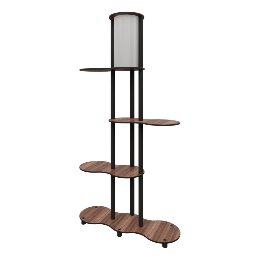 Vloerlamp met planken NOTO 1xE27/40W/230V bruin/zwart