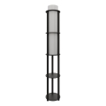 Vloerlamp met planken NOTO 1xE27/40W/230V zwart