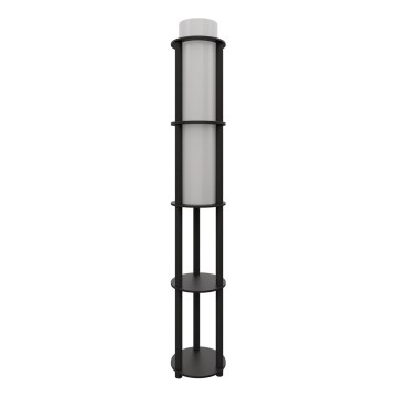 Vloerlamp met planken NOTO 1xE27/40W/230V zwart