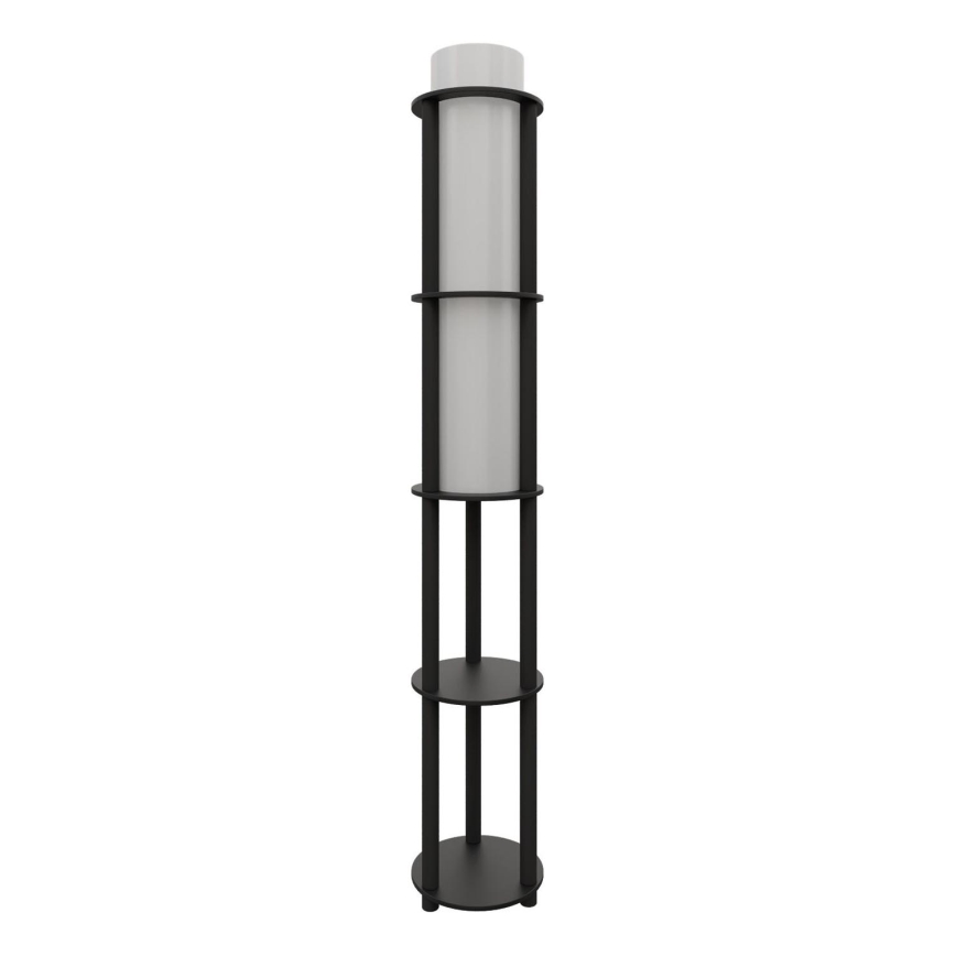 Vloerlamp met planken NOTO 1xE27/40W/230V zwart