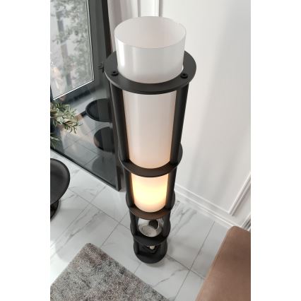Vloerlamp met planken NOTO 1xE27/40W/230V zwart