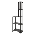 Vloerlamp met planken NOTO 1xE27/40W/230V zwart