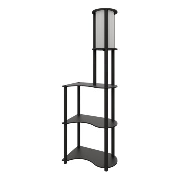 Vloerlamp met planken NOTO 1xE27/40W/230V zwart