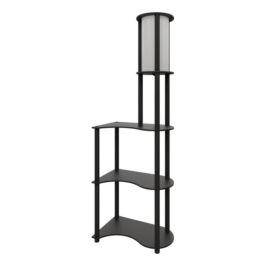 Vloerlamp met planken NOTO 1xE27/40W/230V zwart