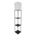 Vloerlamp met plankjes 1xE27/40W/230V 160 cm zwart/wit