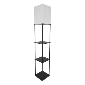 Vloerlamp met plankjes 1xE27/40W/230V 160 cm zwart/wit