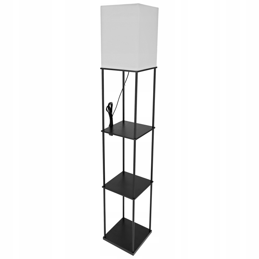 Vloerlamp met plankjes 1xE27/40W/230V 160 cm zwart/wit