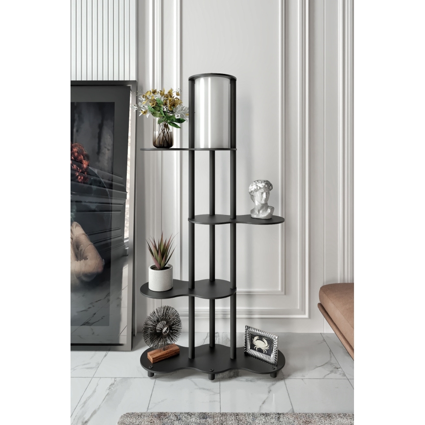 Vloerlamp met schappen NOTO 1xE27/40W/230V zwart