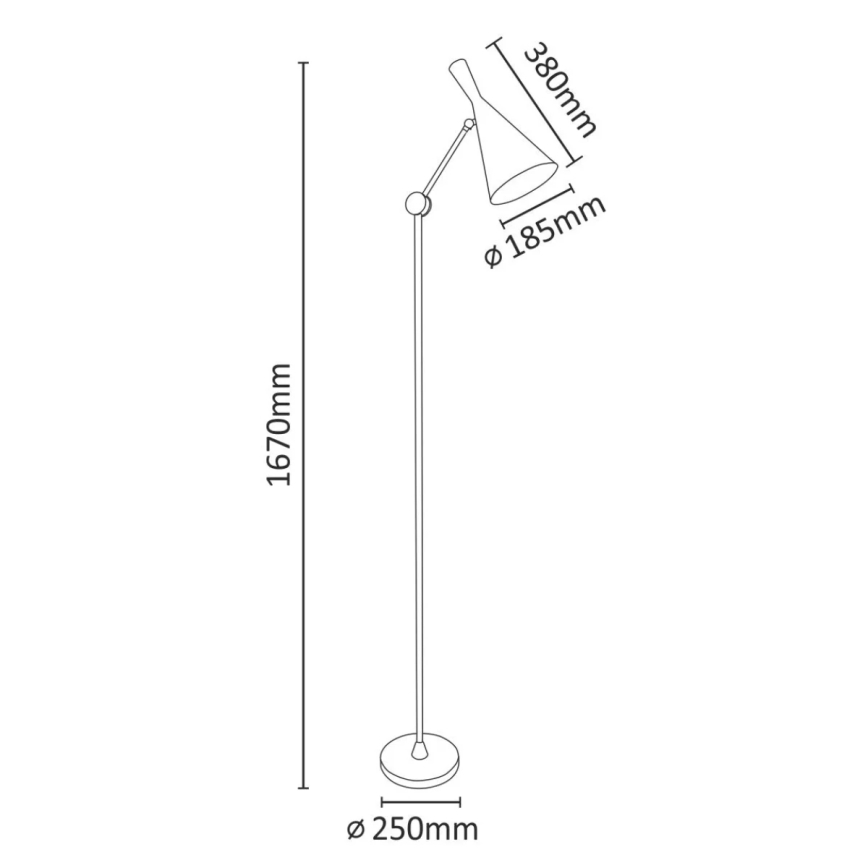 Vloerlamp MODERN 1xE27/20W/230V wit